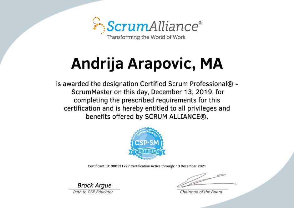 Zertifikat CSP-SM